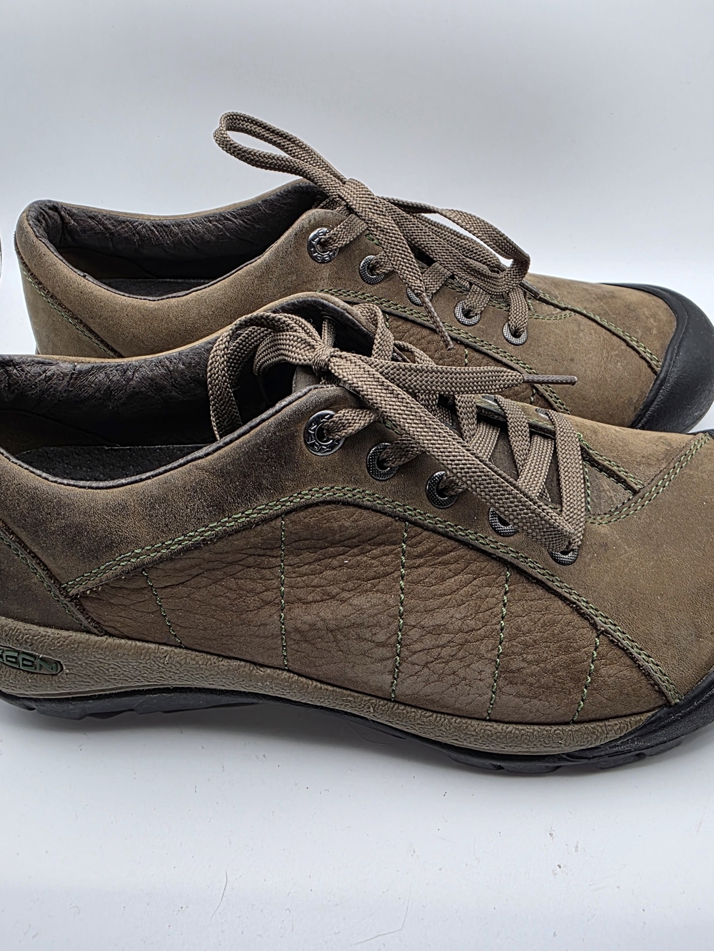 Keen Presidio II Brown Leather Hiking Shoes Women's Size 8 US Lace Up Sneakers